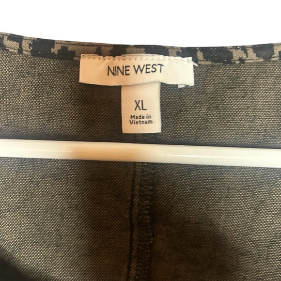 Nine West dress Animal Print sheath black tan size XL - Picture 3 of 9